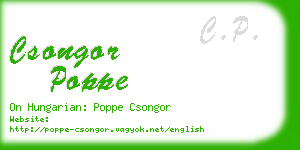 csongor poppe business card